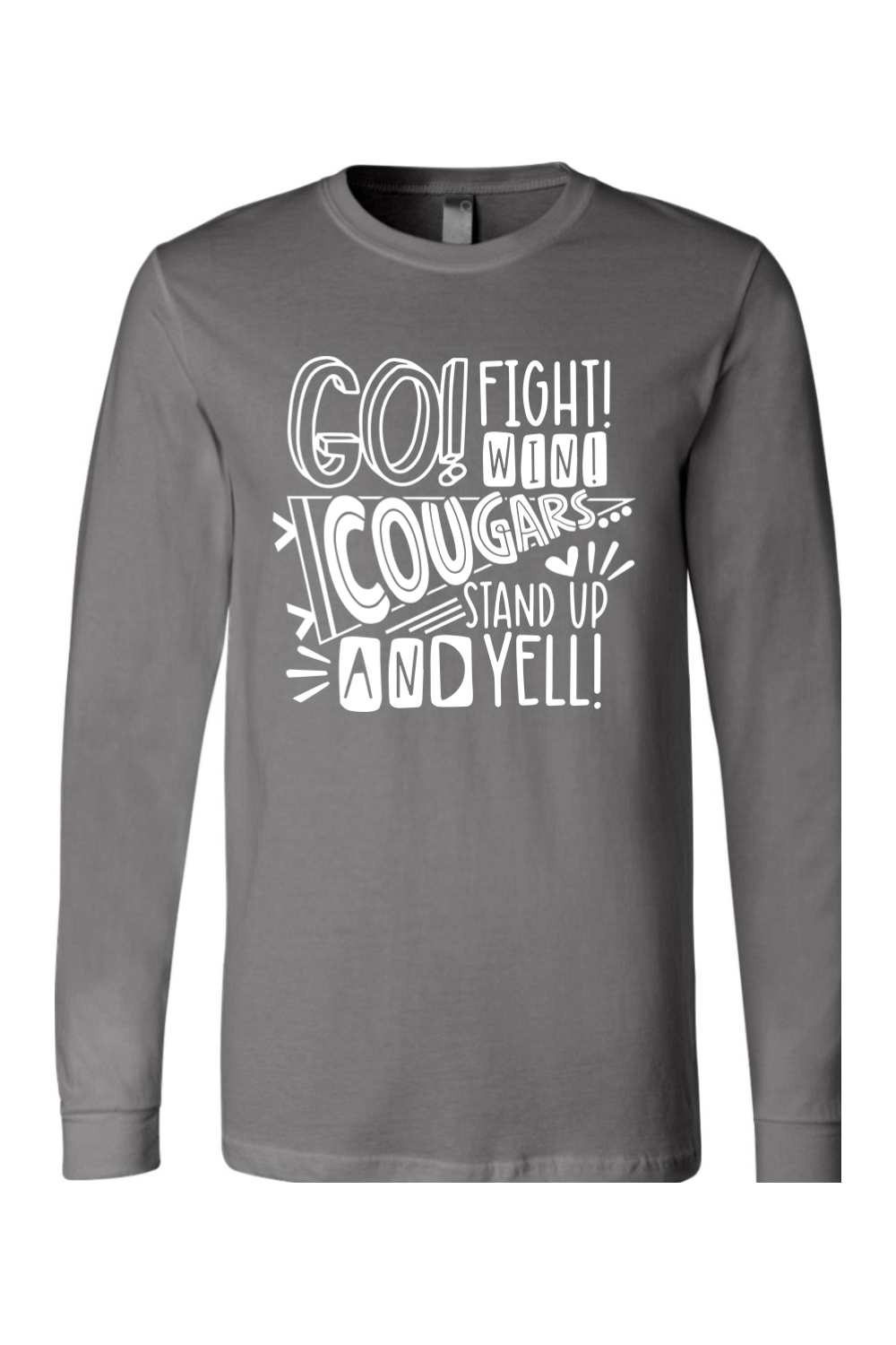 (ADULT) BELLA + CANVAS Unisex Jersey Long Sleeve Tee - Go. Fight. Win.