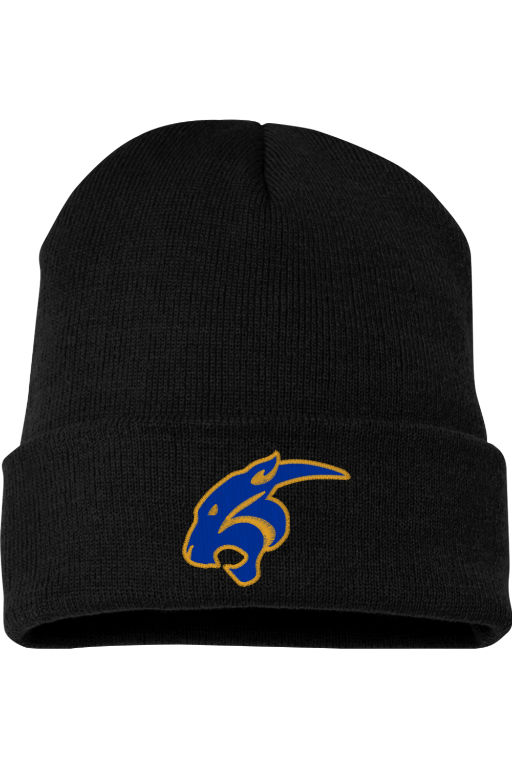 (ADULT) Embroidered Yupoong Classics Cuffed Beanie - Cougar Head