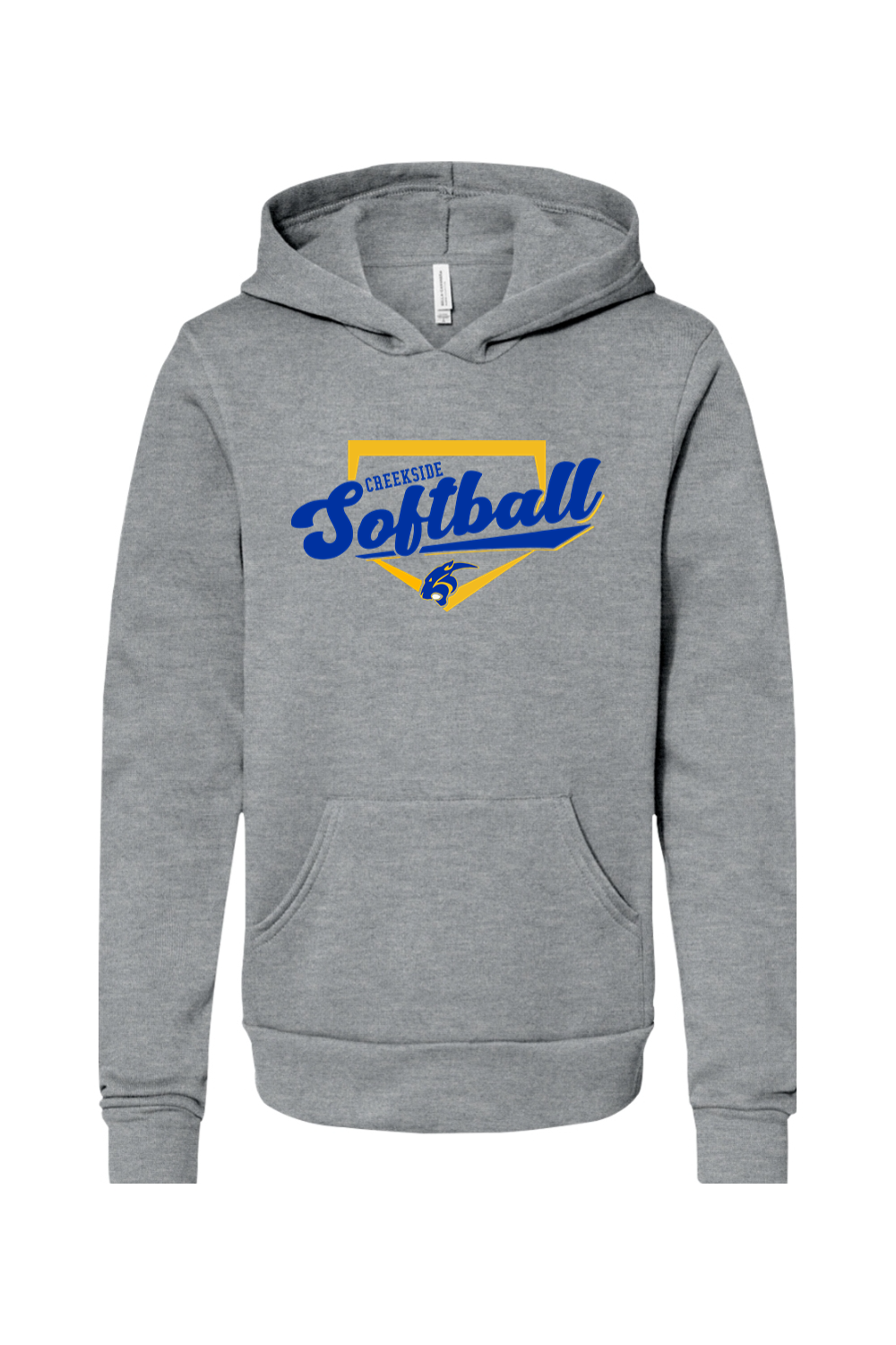 (YOUTH) Bella + Canvas Sponge Fleece Pullover Hoodie - Softball