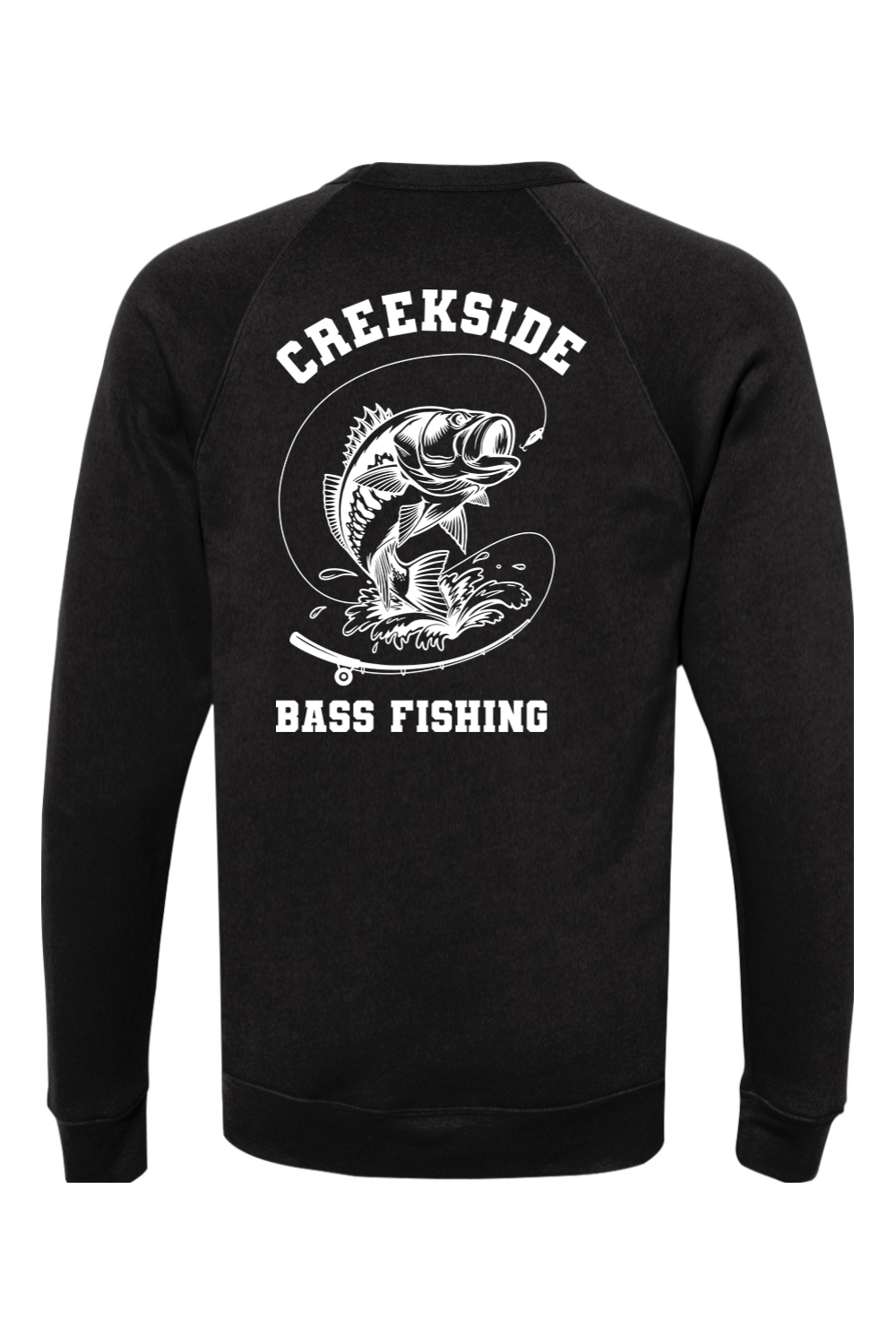 (ADULT) Bella + Canvas Sponge Fleece Raglan Crewneck Sweatshirt - Bass Fishing