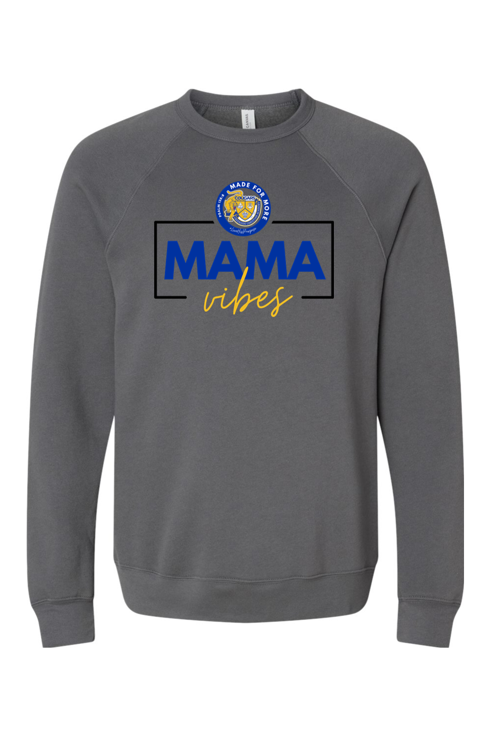 (ADULT) Bella + Canvas Sponge Fleece Raglan Crewneck Sweatshirt - Mama