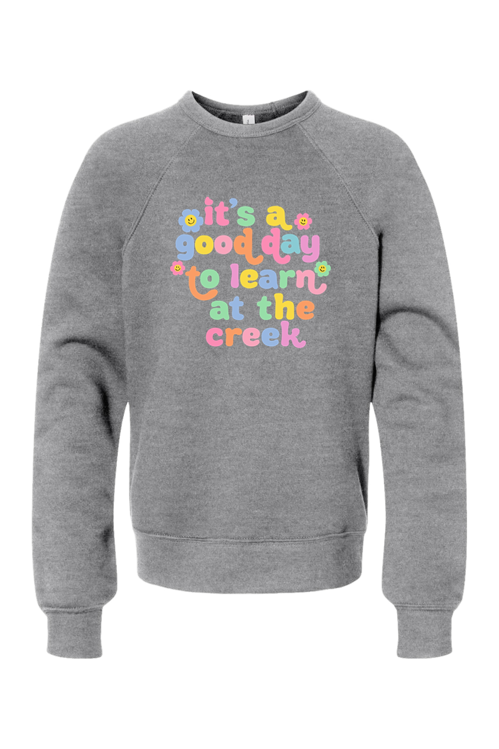 (YOUTH) BELLA + CANVAS Sponge Fleece Crewneck Sweatshirt - A Good Day to Learn