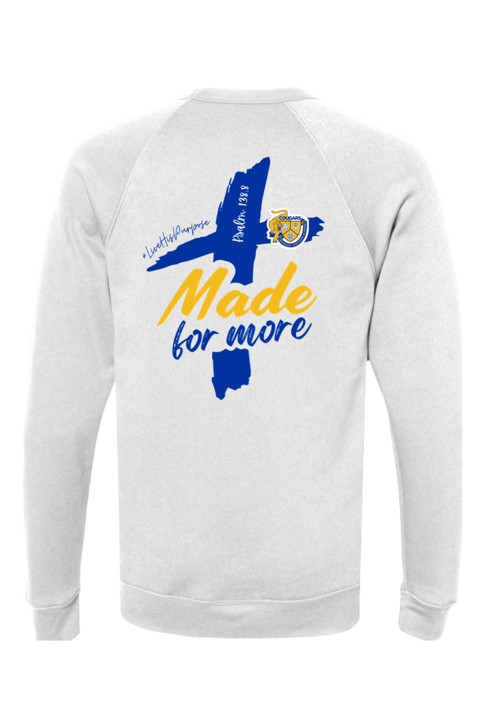 (ADULT) Bella + Canvas Sponge Fleece Raglan Crewneck Sweatshirt - Made for More