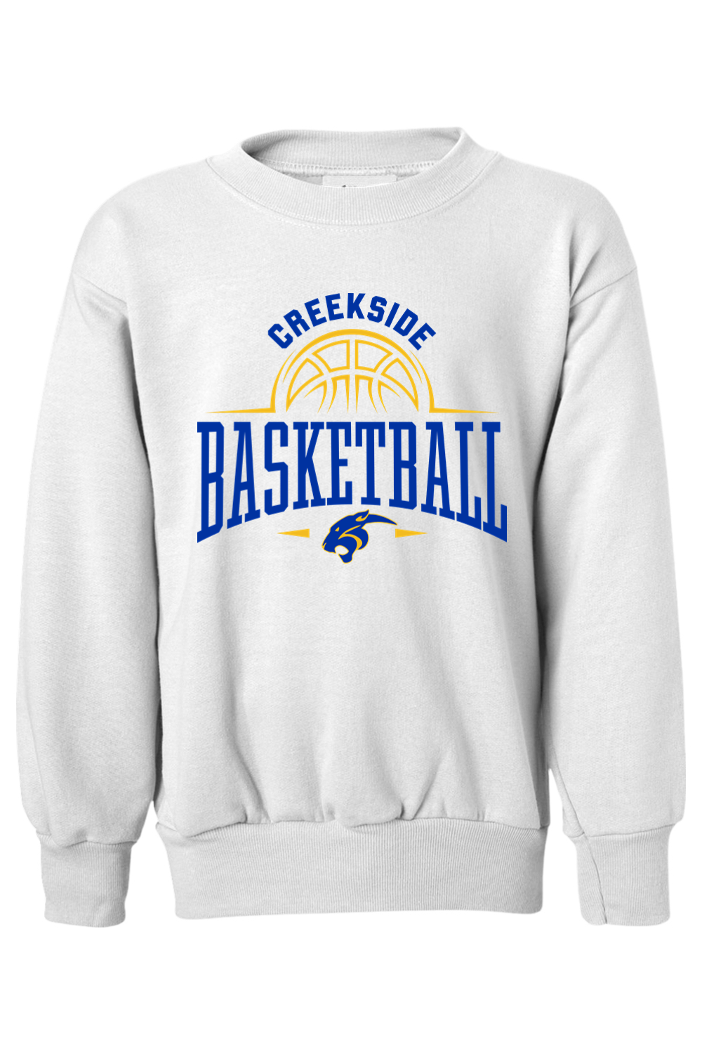 (YOUTH) Hanes Ecosmart Youth Crewneck Sweatshirt - Basketball