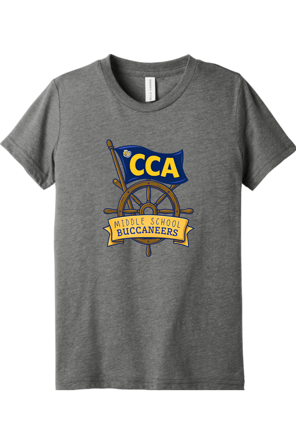 (YOUTH) BELLA+CANVAS Triblend Short Sleeve Tee - Middle School Buccaneers