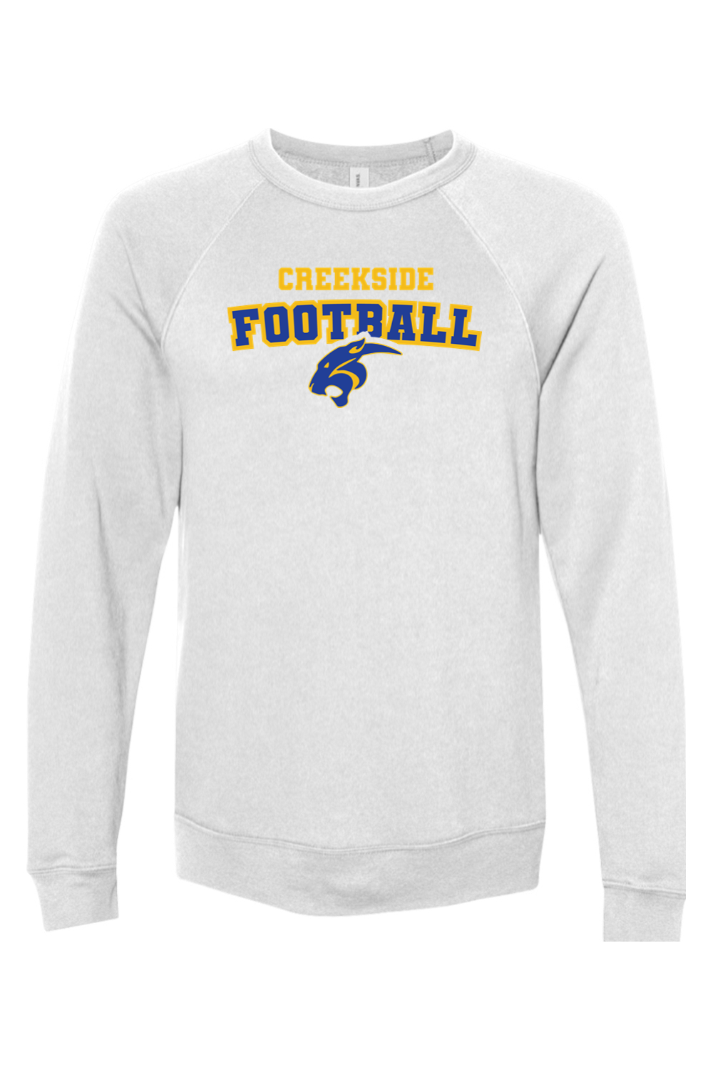 (ADULT) Bella + Canvas Sponge Fleece Raglan Crewneck Sweatshirt - Football