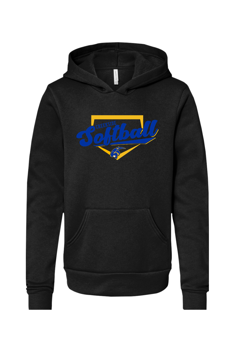 (YOUTH) Bella + Canvas Sponge Fleece Pullover Hoodie - Softball