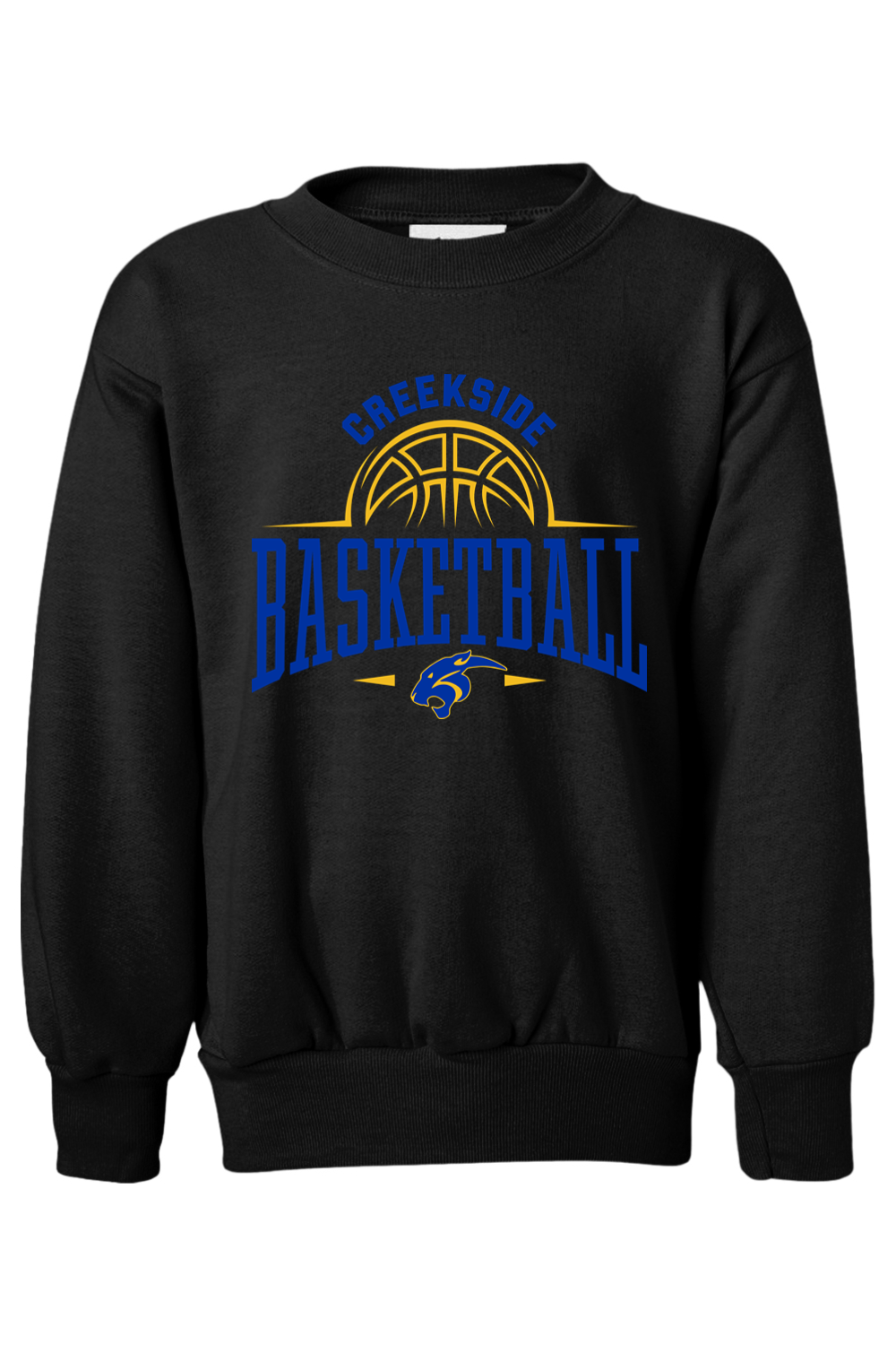 (YOUTH) Hanes Ecosmart Youth Crewneck Sweatshirt - Basketball