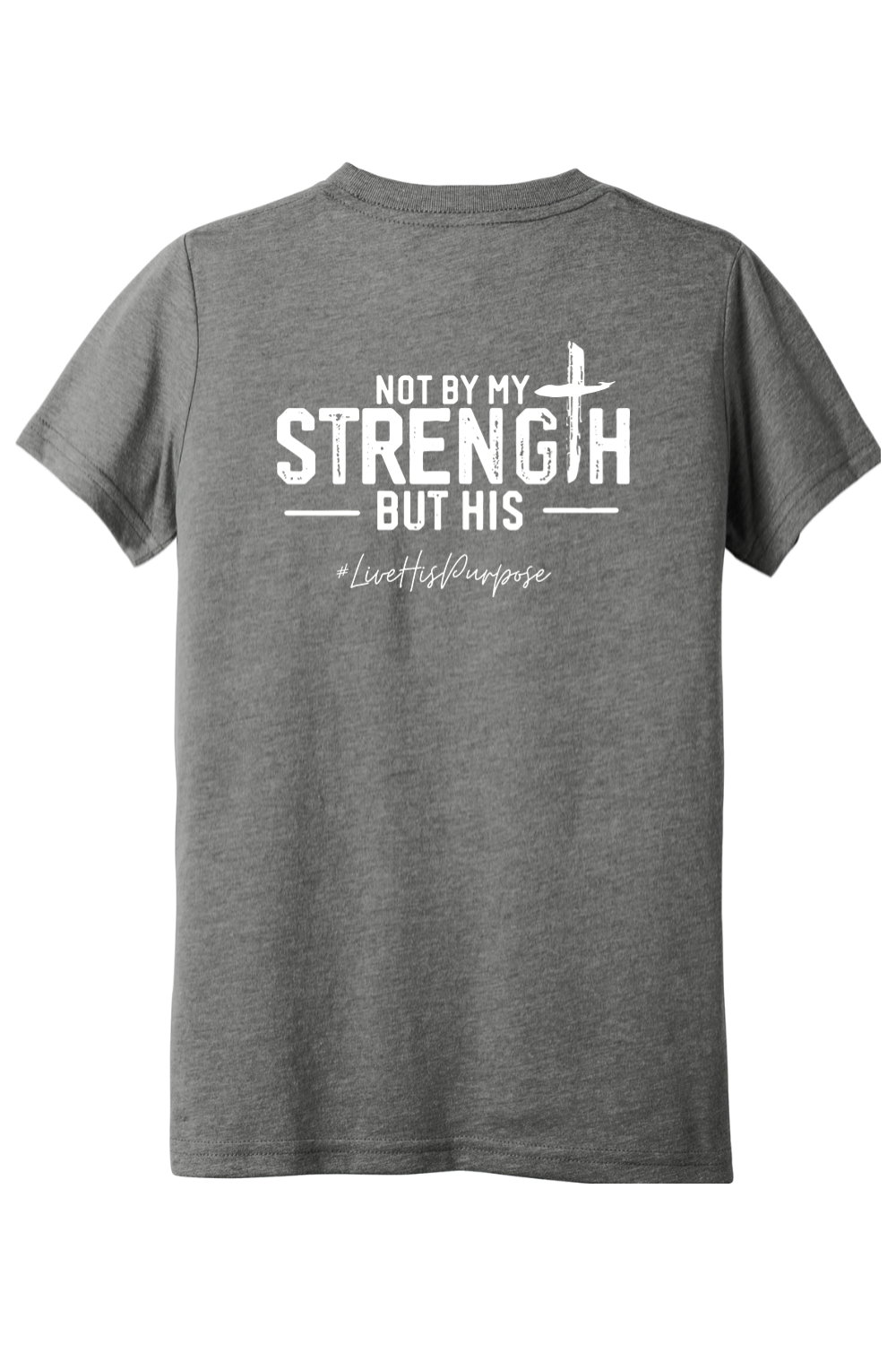 (YOUTH) BELLA+CANVAS Triblend Short Sleeve Tee - His Strength