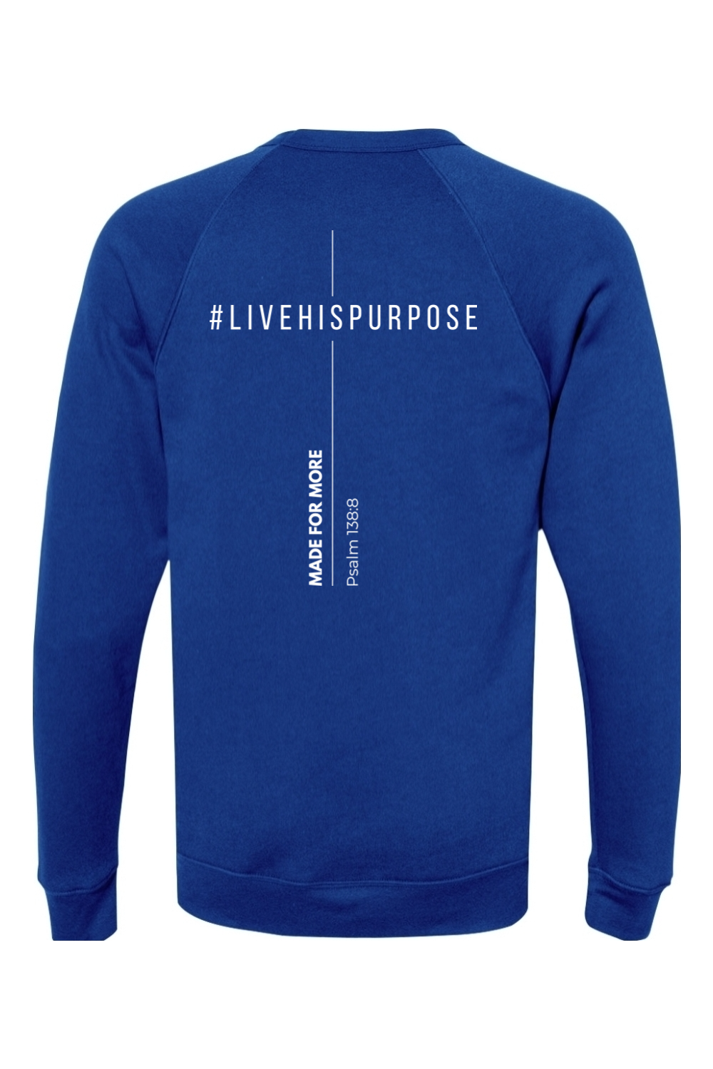 (ADULT) Bella + Canvas Sponge Fleece Raglan Crewneck Sweatshirt - #livehispurpose