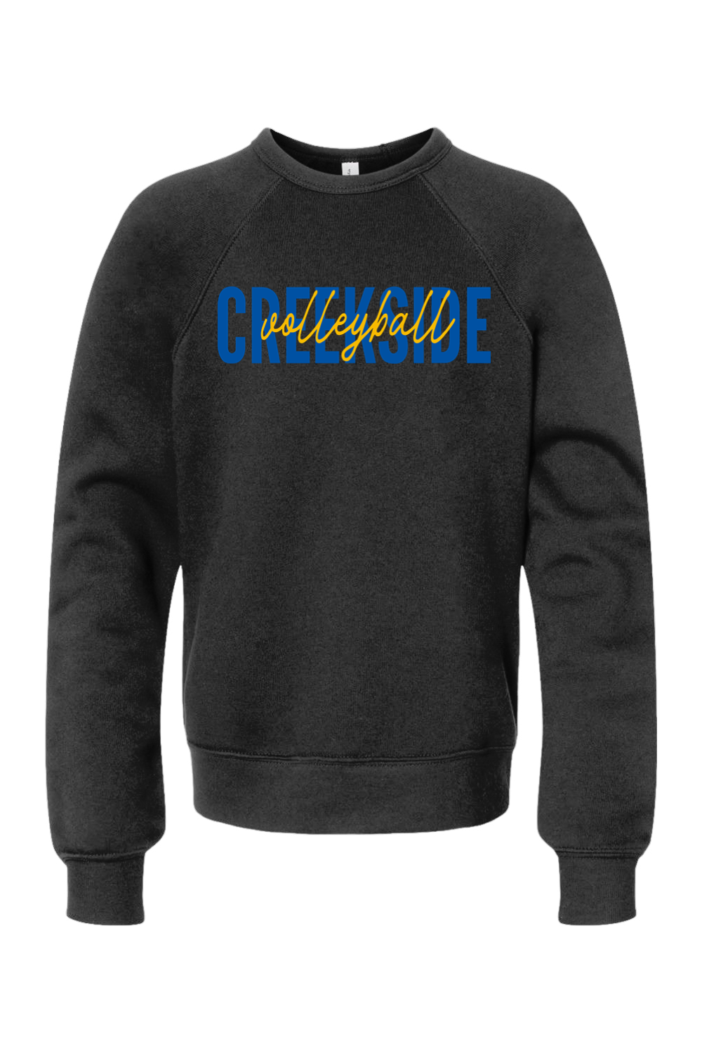 (YOUTH) BELLA + CANVAS Sponge Fleece Crewneck Sweatshirt - Volleyball
