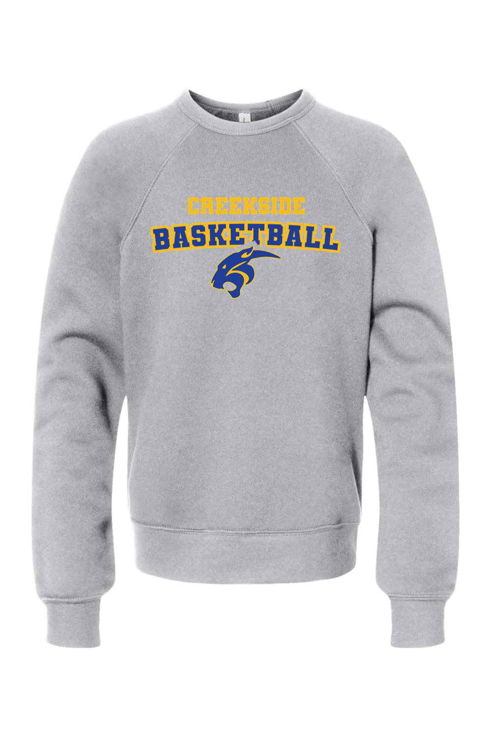 (YOUTH) BELLA + CANVAS Sponge Fleece Crewneck Sweatshirt - Basketball