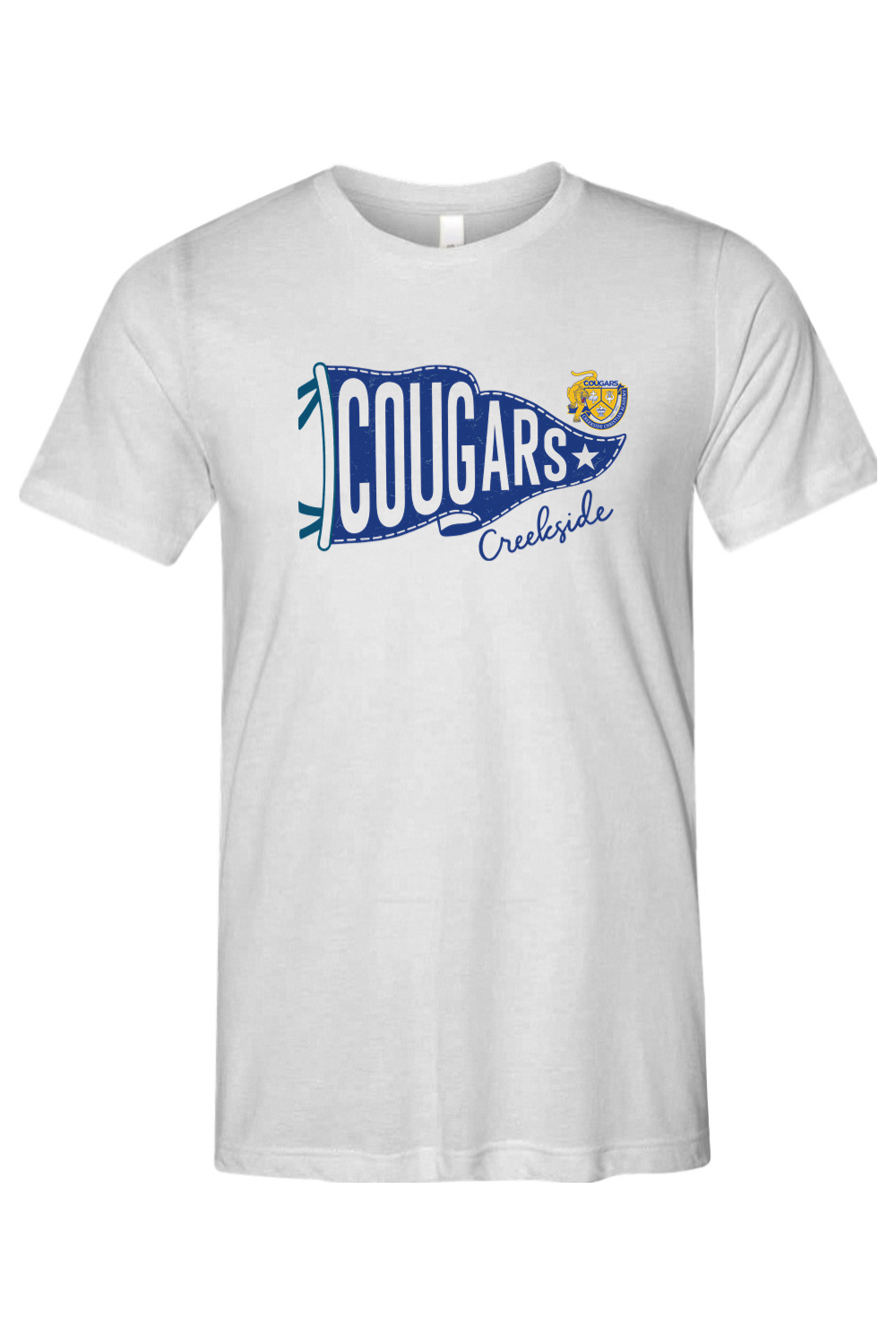 (ADULT) Bella + Canvas Triblend Short Sleeve Tee - Cougar Flag