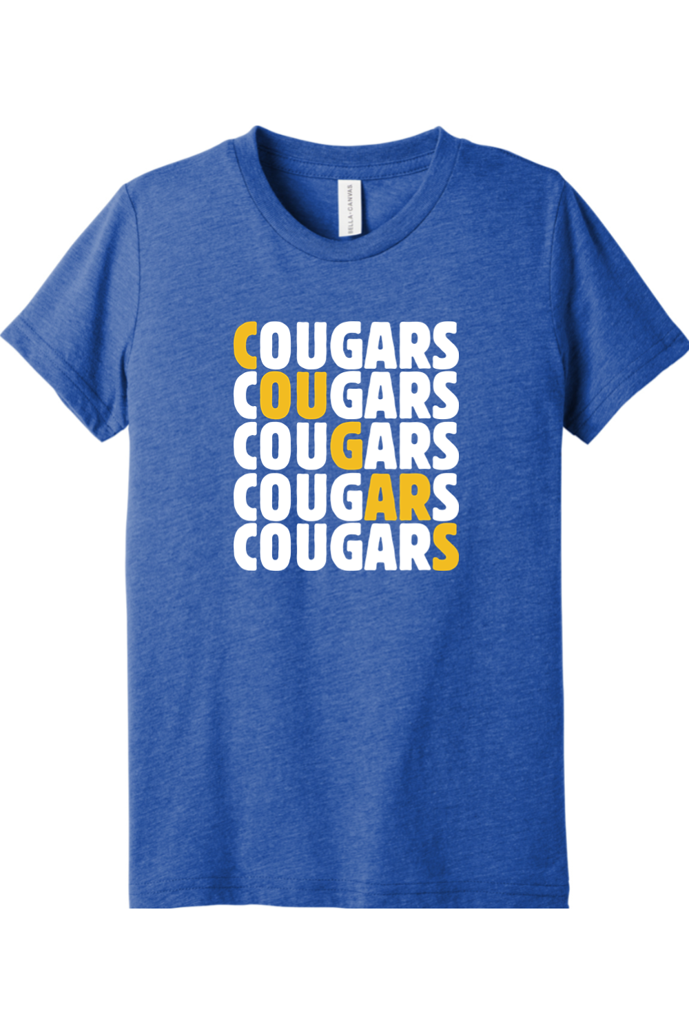 (YOUTH) BELLA+CANVAS Triblend Short Sleeve Tee - Cougars