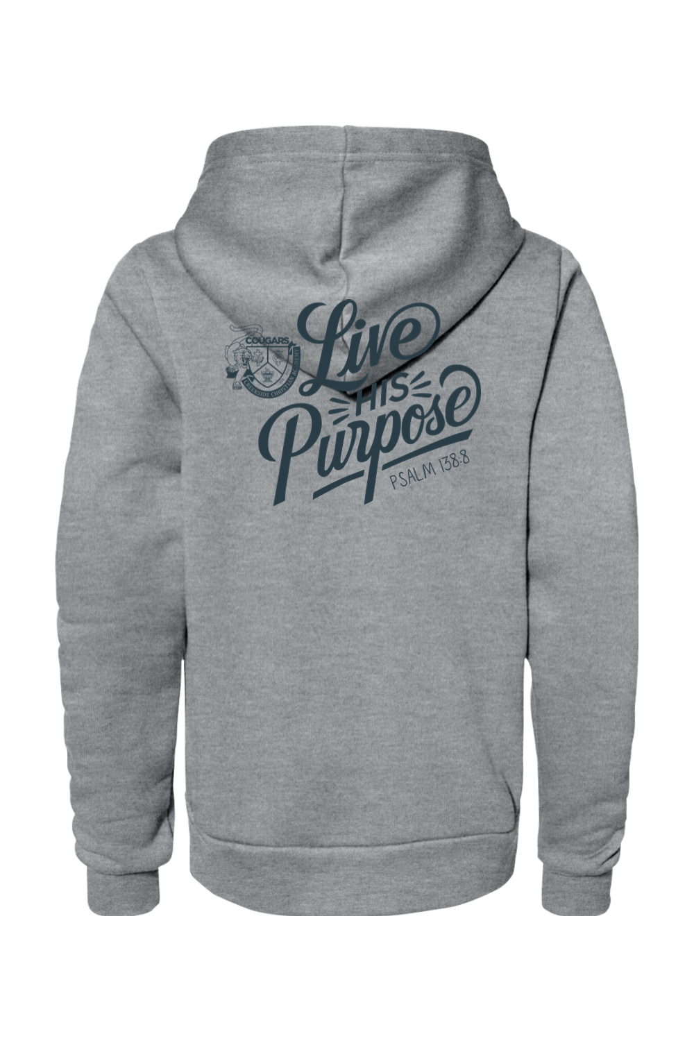 (YOUTH) Bella + Canvas Sponge Fleece Pullover Hoodie - Live His Purpose
