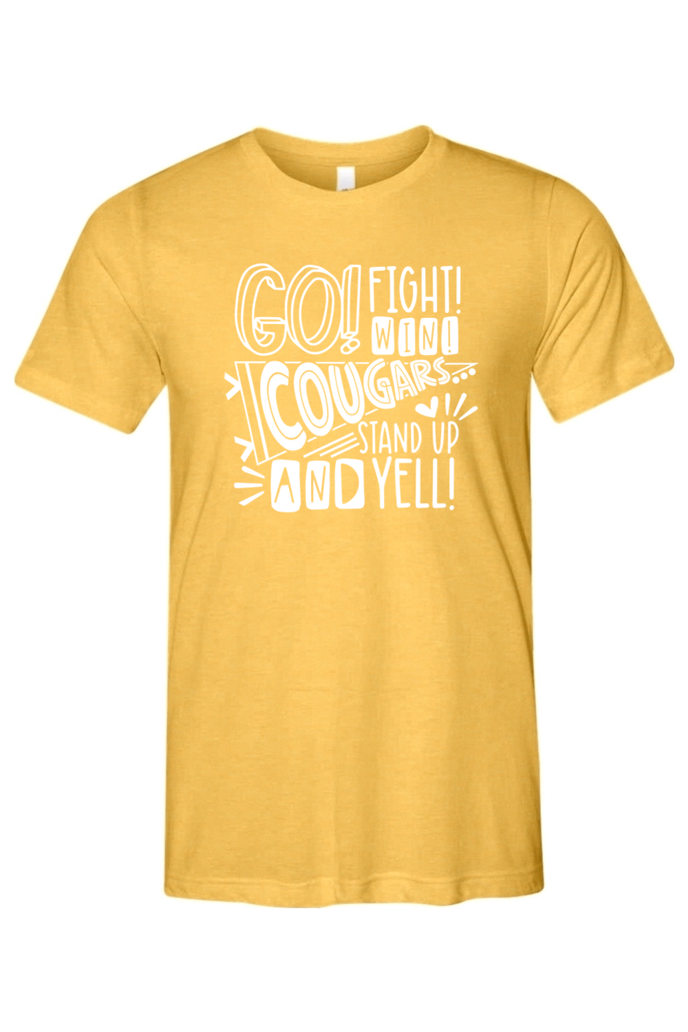 (ADULT) Bella + Canvas Triblend Short Sleeve Tee - Go. Fight. Win.