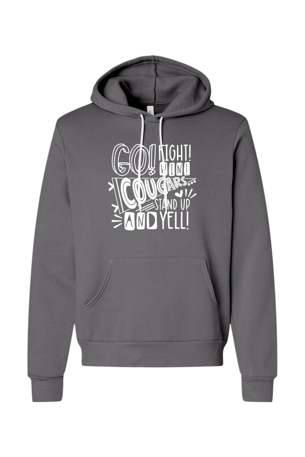(ADULT) Bella + Canvas Sponge Fleece Hoodie - Go. Fight. Win.
