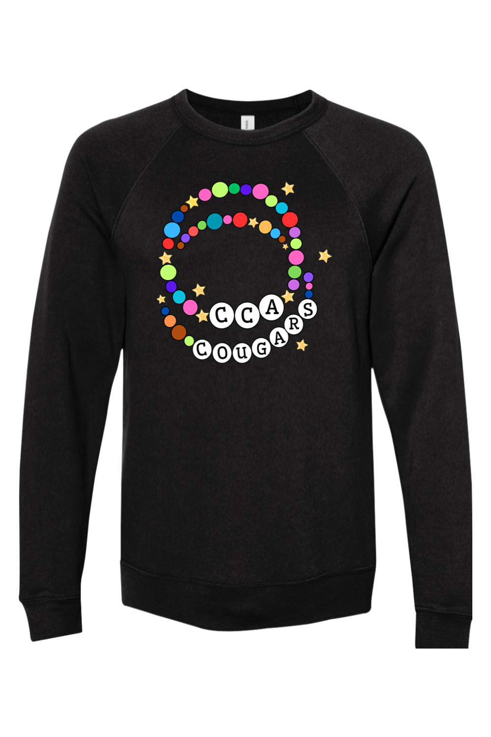 (ADULT) Bella + Canvas Sponge Fleece Raglan Crewneck Sweatshirt - CCA Cougars