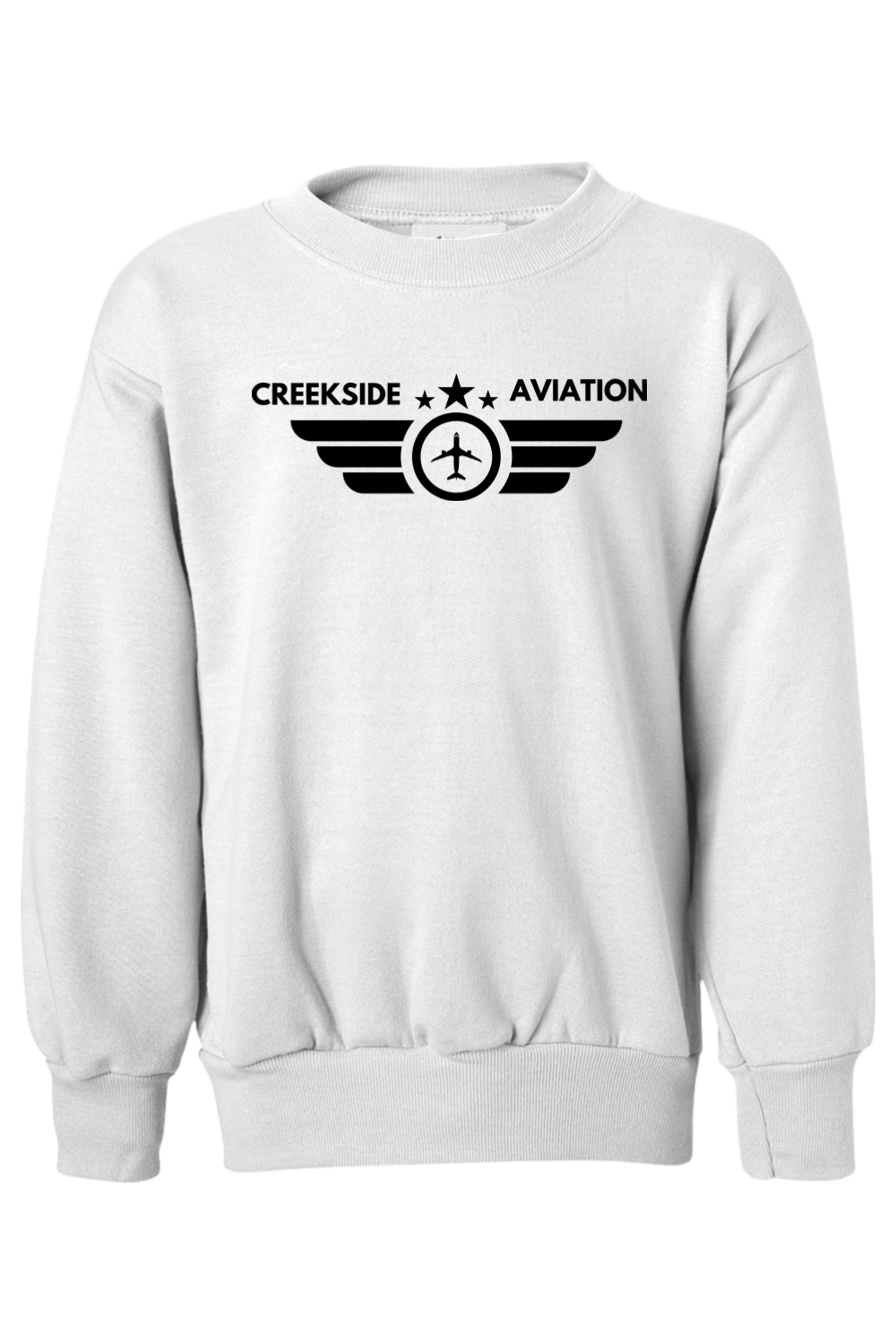 (YOUTH) Hanes Ecosmart Youth Crewneck Sweatshirt - Aviation