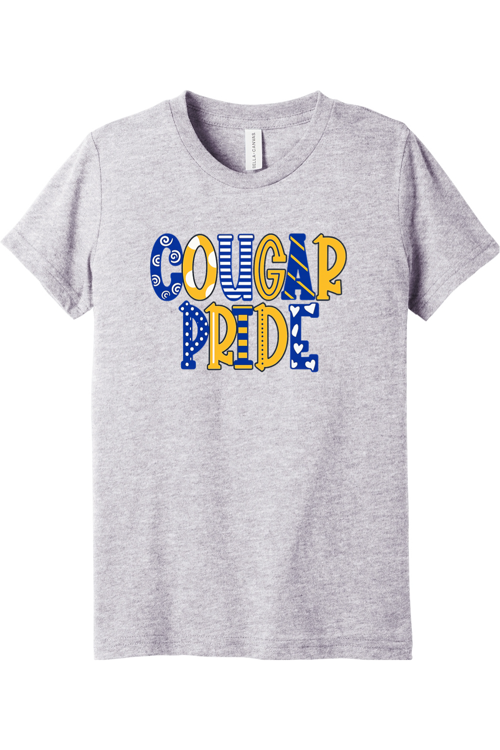 (YOUTH) BELLA+CANVAS Triblend Short Sleeve Tee - Cougar Pride