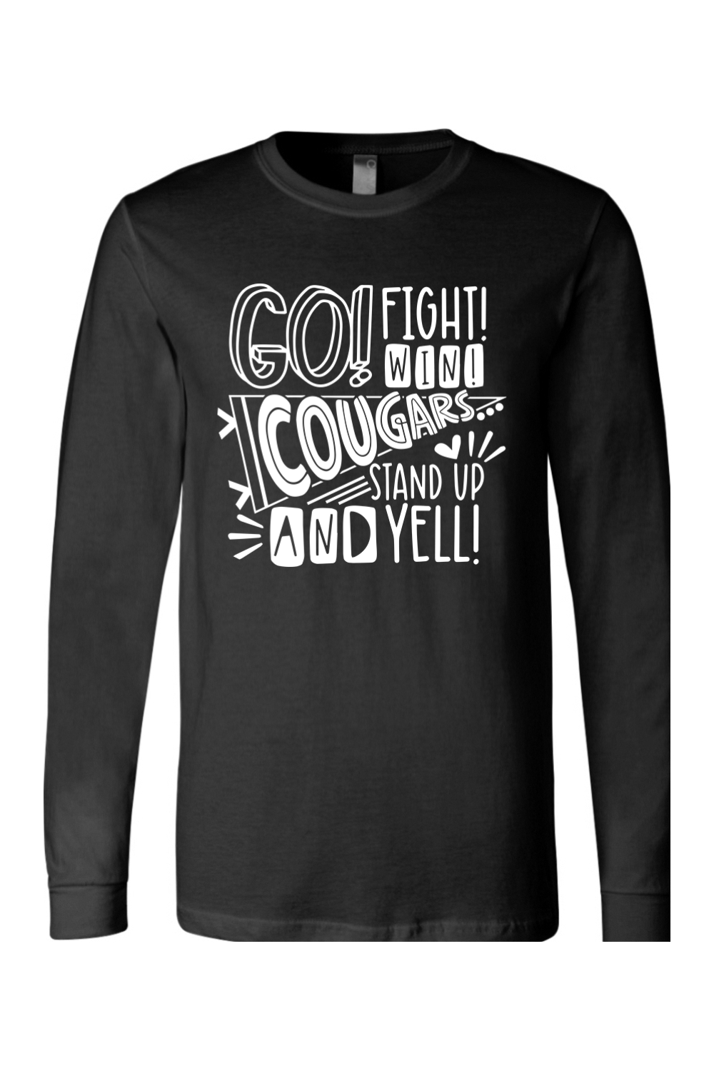 (ADULT) BELLA + CANVAS Unisex Jersey Long Sleeve Tee - Go. Fight. Win.