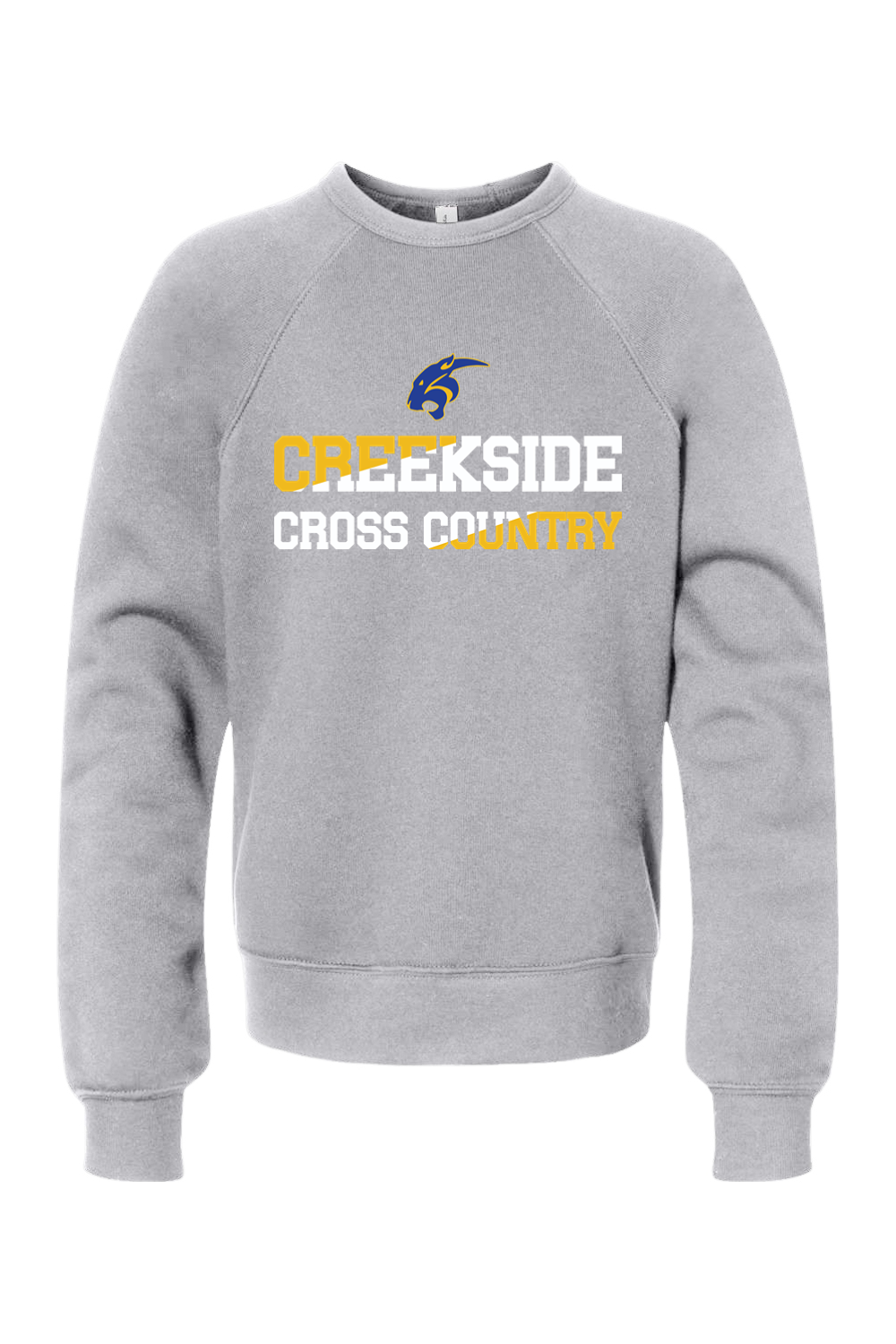 (YOUTH) BELLA + CANVAS Sponge Fleece Crewneck Sweatshirt - Cross Country