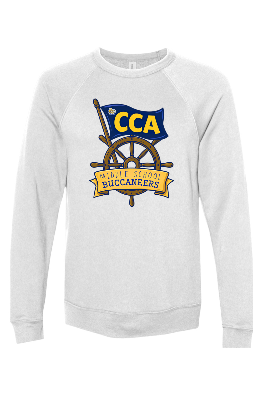 (ADULT) Bella + Canvas Sponge Fleece Raglan Crewneck Sweatshirt - Middle School Buccaneers