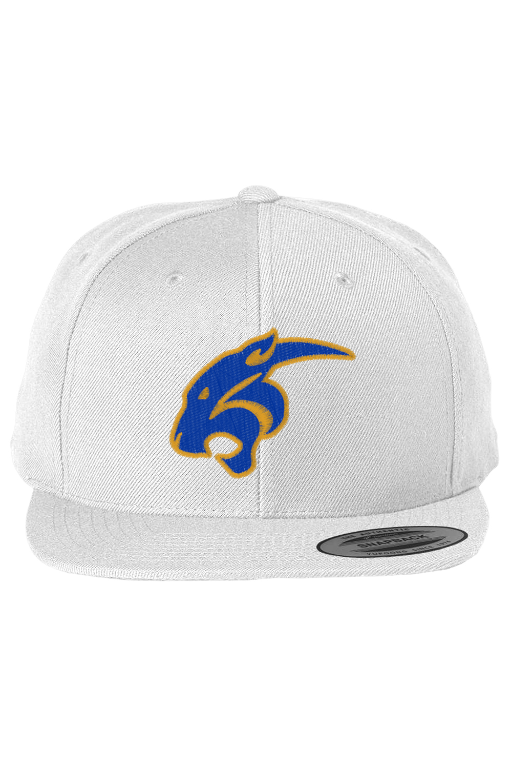 (ADULT) Embroidered Yupoong Classics Flat Bill Snapback Cap - Cougar Head