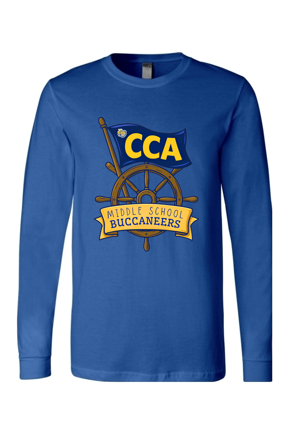 (ADULT) BELLA + CANVAS Unisex Jersey Long Sleeve Tee - Middle School Buccaneers