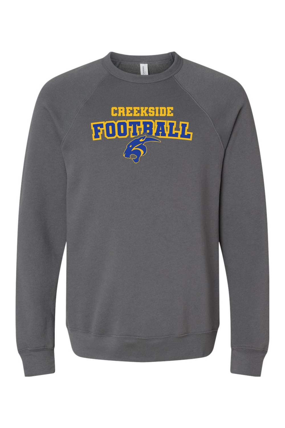 (ADULT) Bella + Canvas Sponge Fleece Raglan Crewneck Sweatshirt - Football