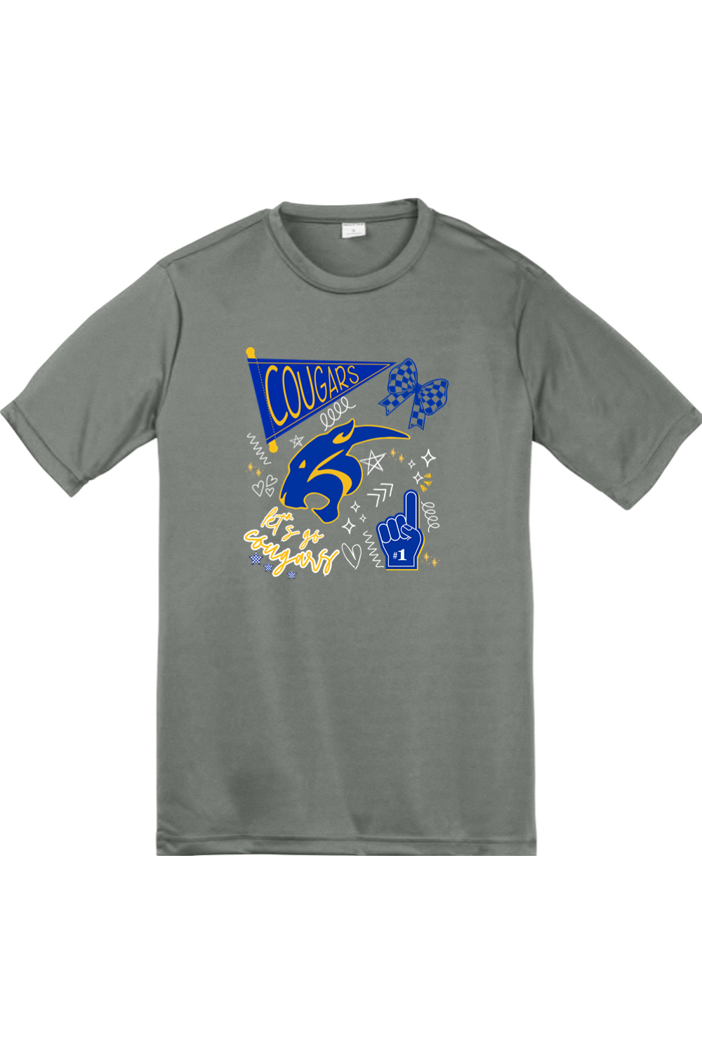 (YOUTH) Sport-Tek PosiCharge Competitor Tee - Cougars Doodle