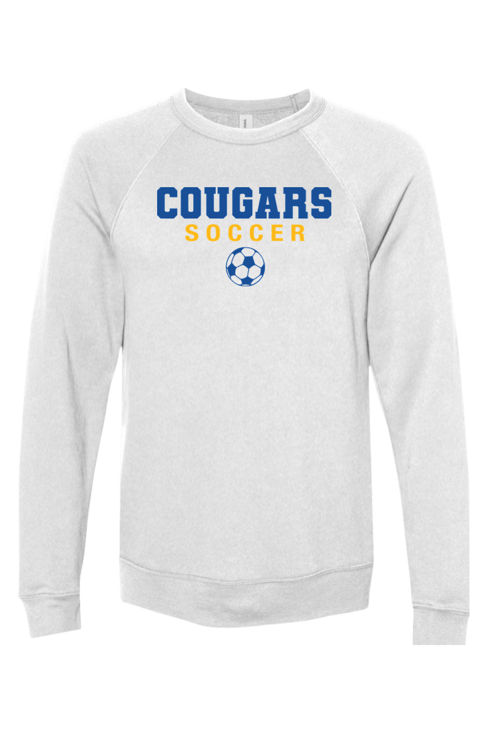 (ADULT) Bella + Canvas Sponge Fleece Raglan Crewneck Sweatshirt - Soccer