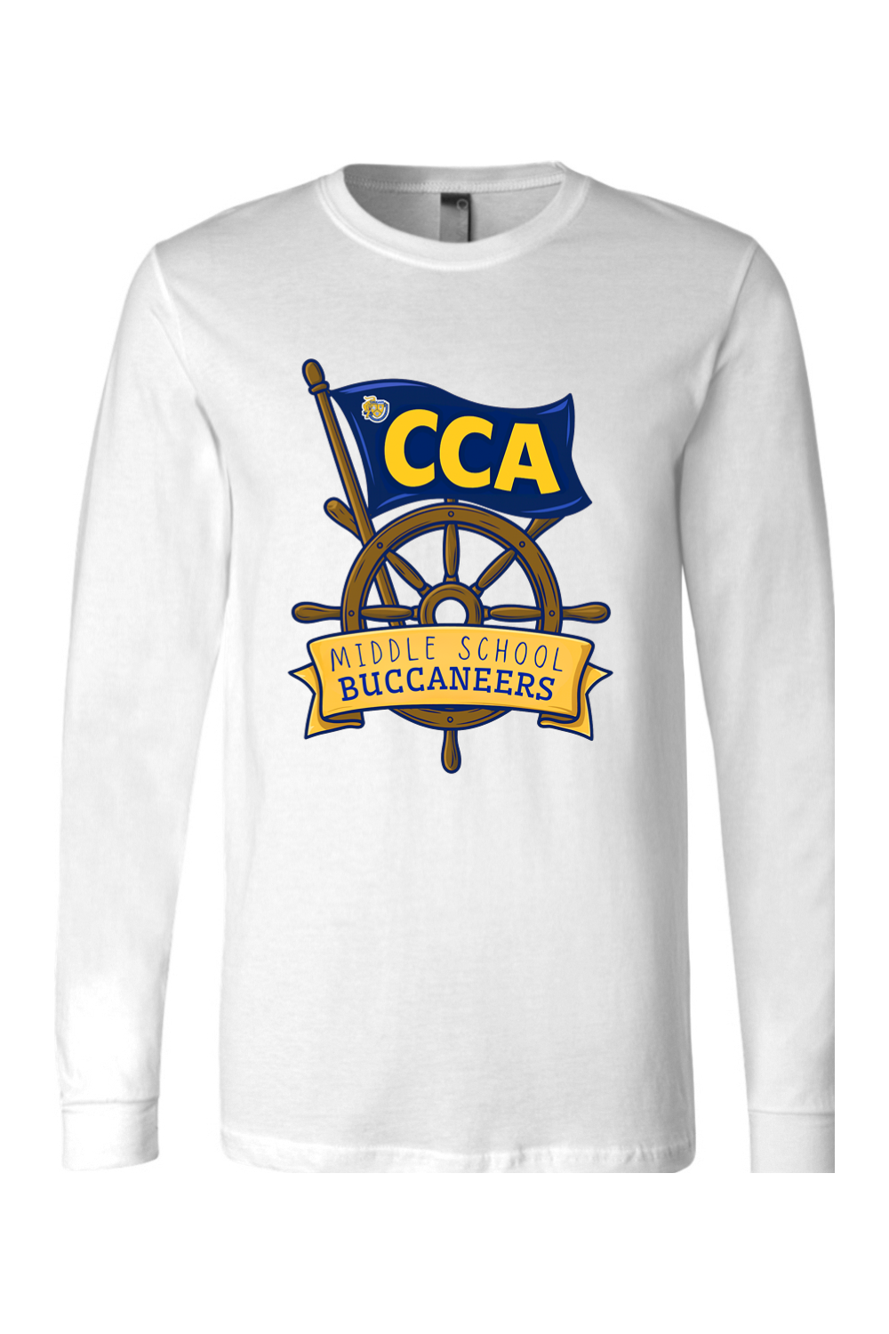 (ADULT) BELLA + CANVAS Unisex Jersey Long Sleeve Tee - Middle School Buccaneers