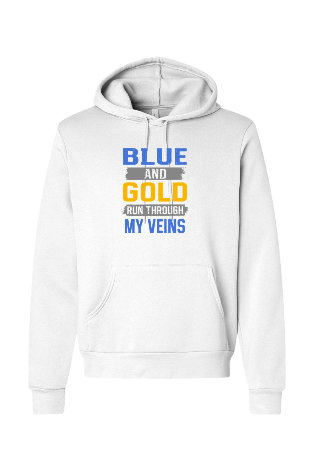 (ADULT) Bella + Canvas Sponge Fleece Hoodie - Blue and Gold
