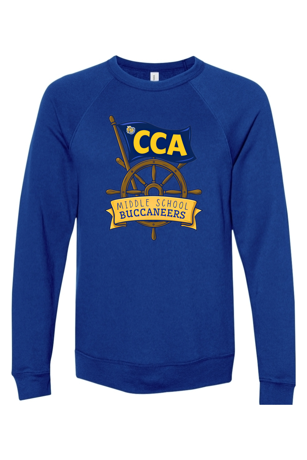 (ADULT) Bella + Canvas Sponge Fleece Raglan Crewneck Sweatshirt - Middle School Buccaneers