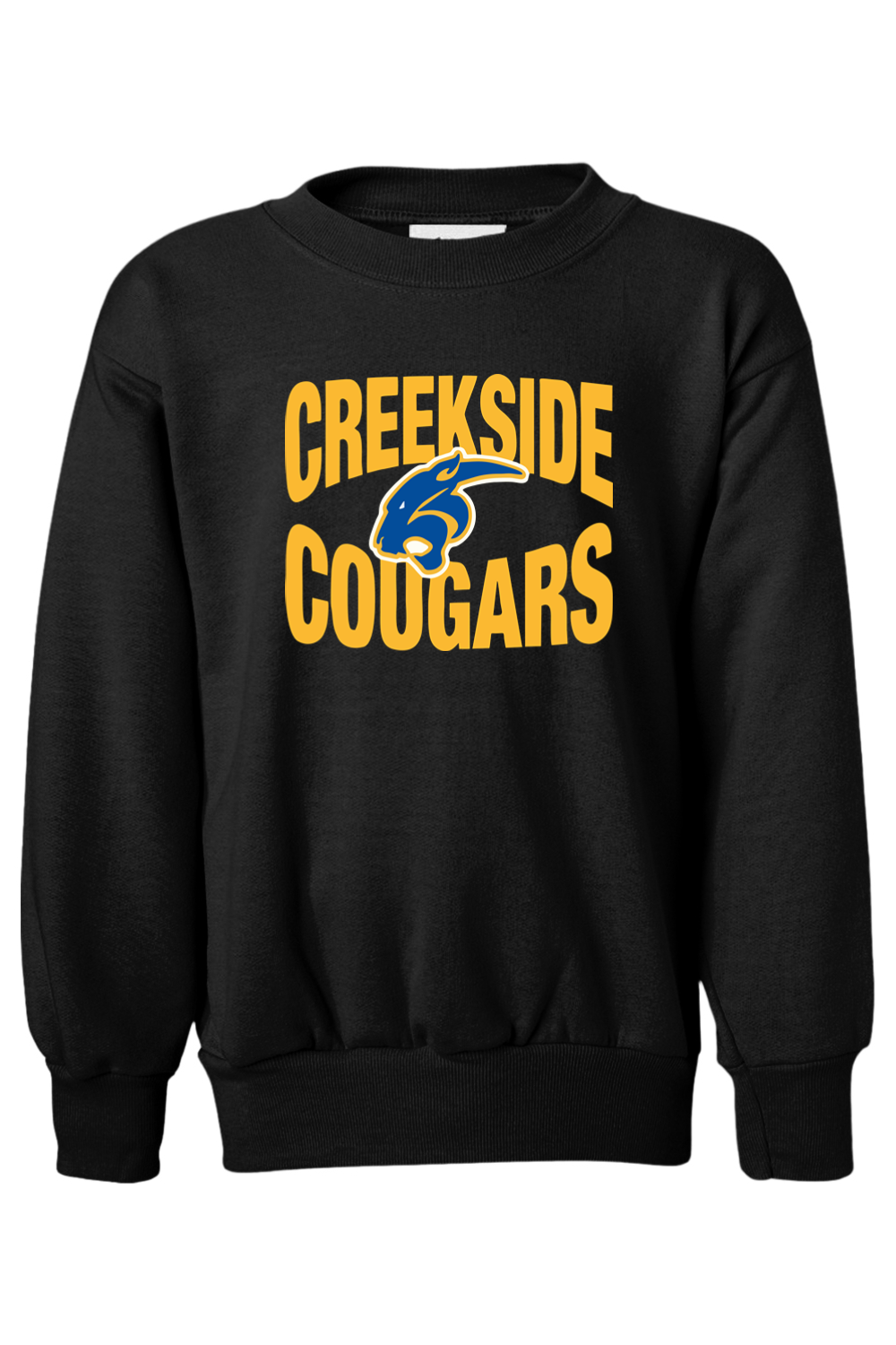 (YOUTH) Hanes Ecosmart Youth Crewneck Sweatshirt - Creekside Cougars