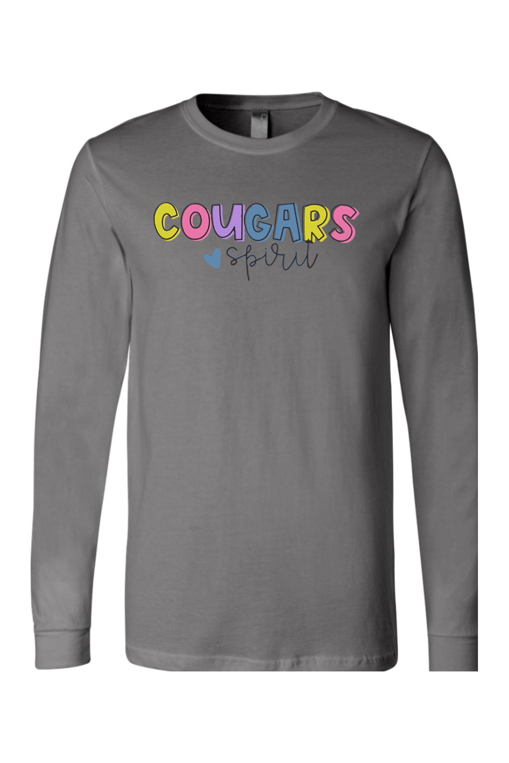 (ADULT) BELLA + CANVAS Unisex Jersey Long Sleeve Tee - Cougars Spirit