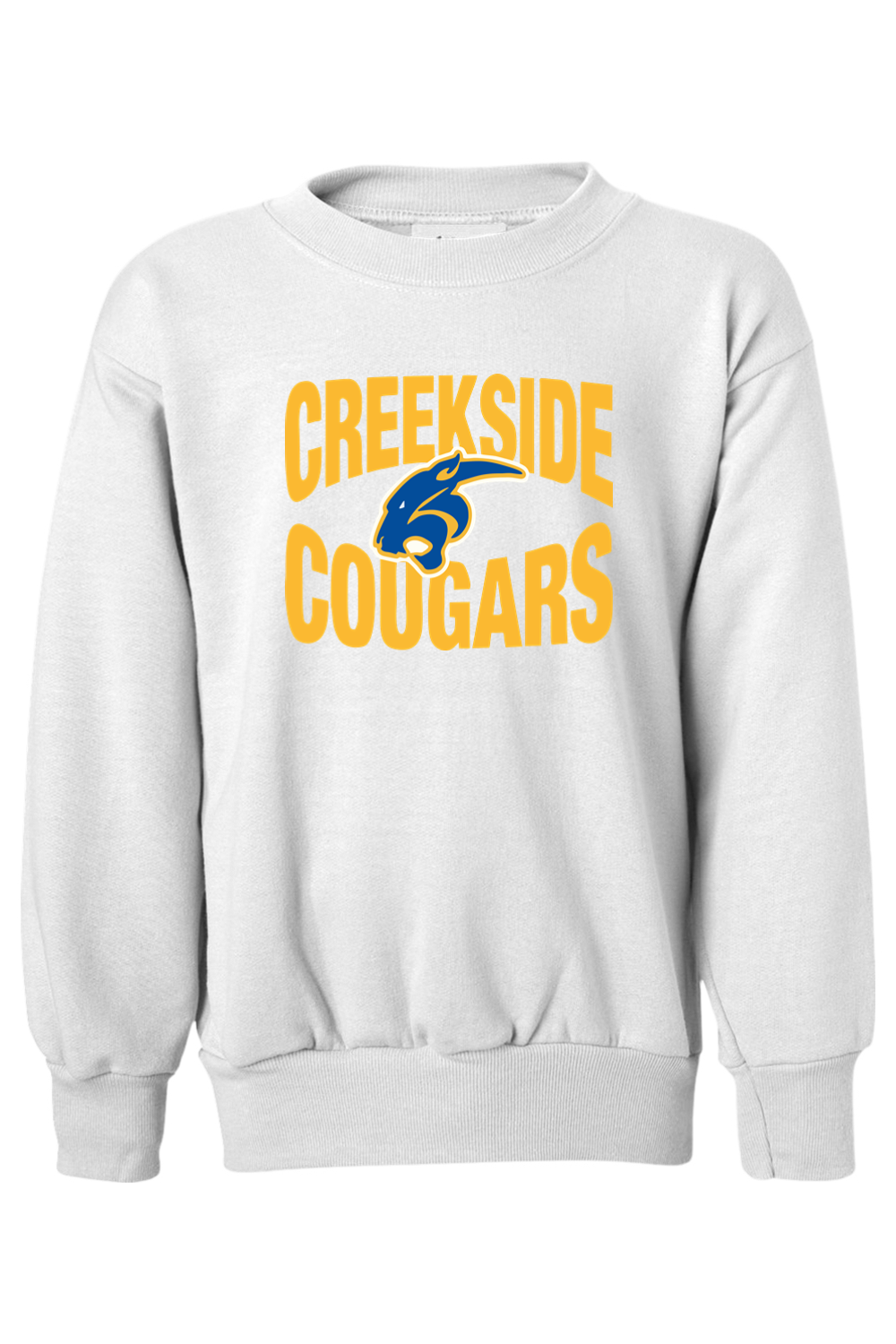 (YOUTH) Hanes Ecosmart Youth Crewneck Sweatshirt - Creekside Cougars