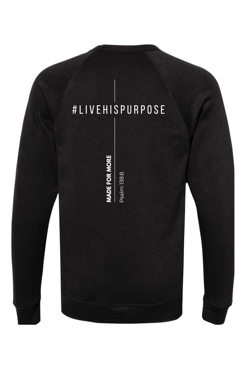 (ADULT) Bella + Canvas Sponge Fleece Raglan Crewneck Sweatshirt - #livehispurpose