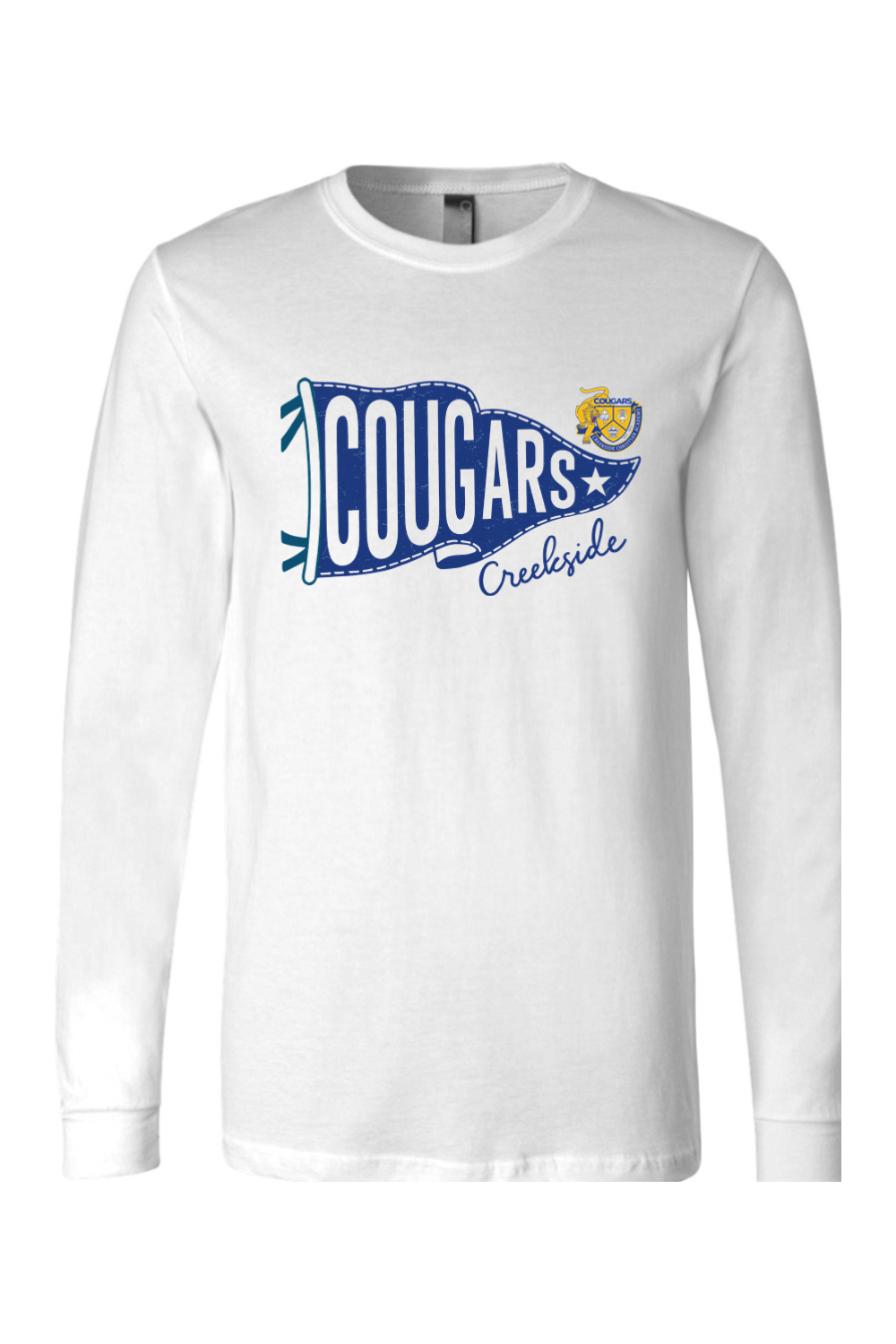 (ADULT) BELLA + CANVAS Unisex Jersey Long Sleeve Tee - Cougar Flag